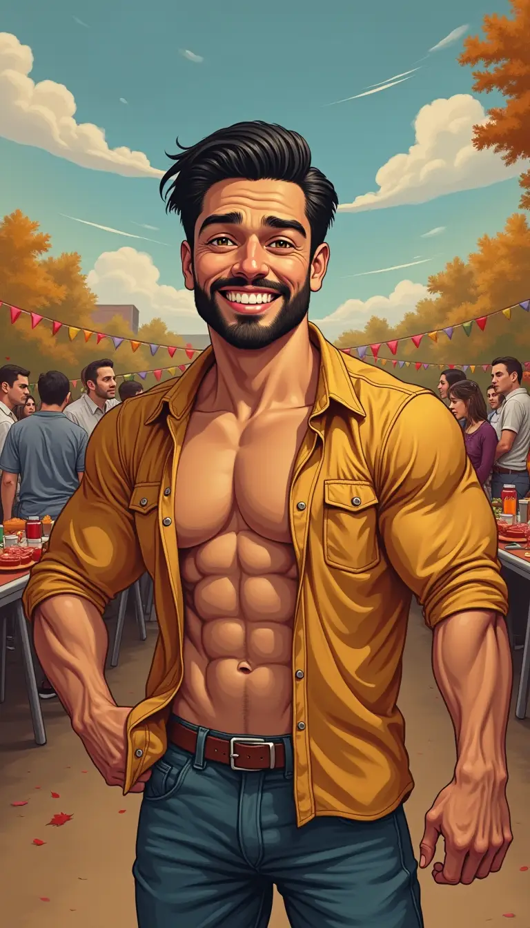 cover of A hot muscular Mexican-Italian man