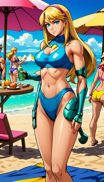 cover of MY Girlfriend Samus Aran Bash At the Beach by Izzyartistic1