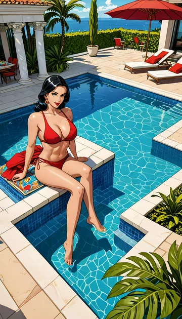 cover of My Girlfriend's Mom Kibate Red Bikini 👙 😍 😍 😍 Porn Comic