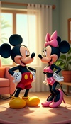 Mickey Compliments Minnie's Bikini