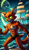 Radioactive Foxy the pirate fox