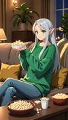 Movie Night with an Elf Mage