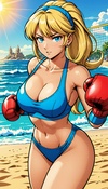 Samus Aran Bash At The Beach