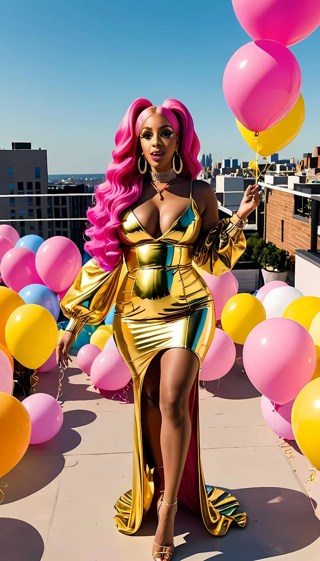 Museland-Glamorous Rooftop Baby Bash-CelebritySurprise-CardiB