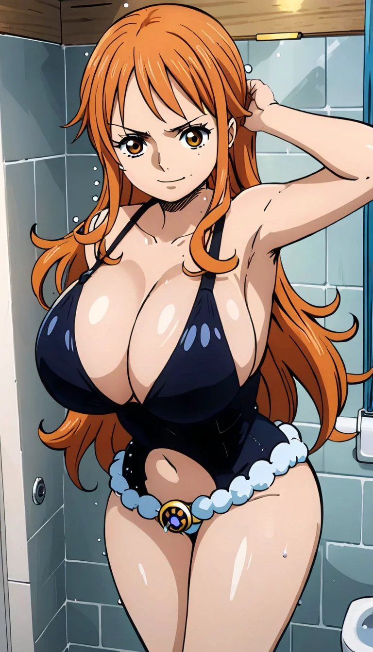 Museland-Shower Showdown with Nami-SuddenInterruption-OnePiece