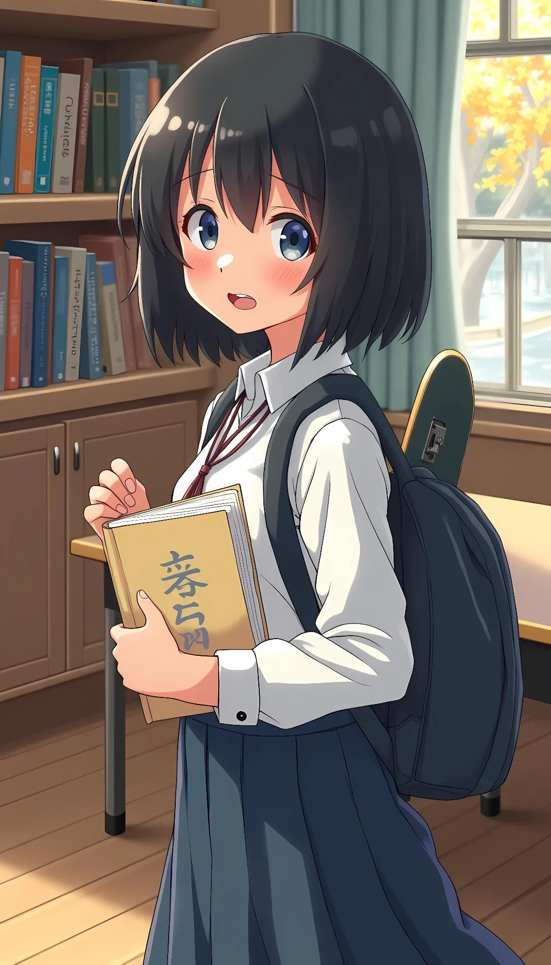 Museland-Bully Honoka in Library-ShyGirl