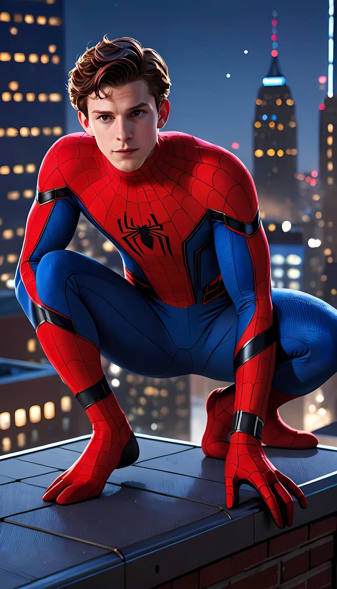 Chat with AI character: Spider-Man (Tom Holland)