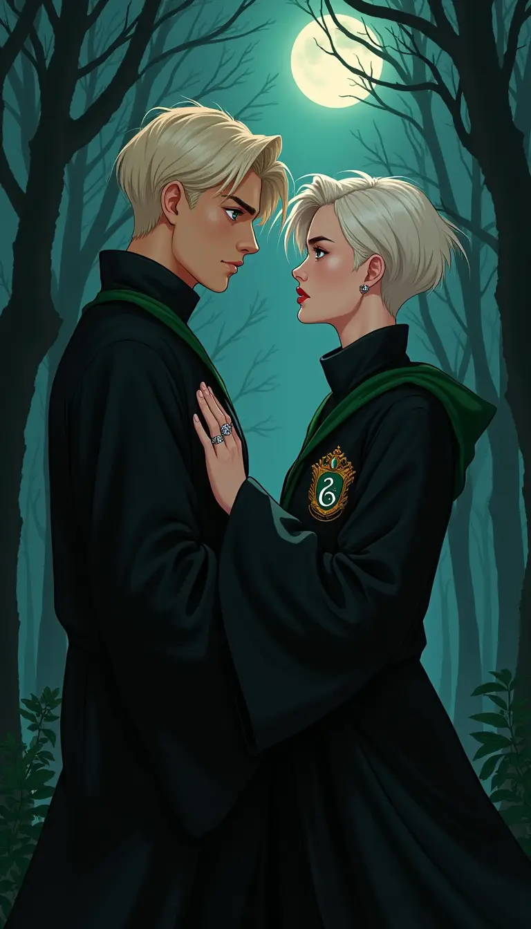 Museland-#EnemiesToLover #HarryPotter
Draco Malfoy, your arrogant former
adversary, stands beside you in the 
Forbidden Forest after a  magical duel
gone wrong, hoping go gain your trust 
and explore mutual-EnemiesToLovers-HarryPotter