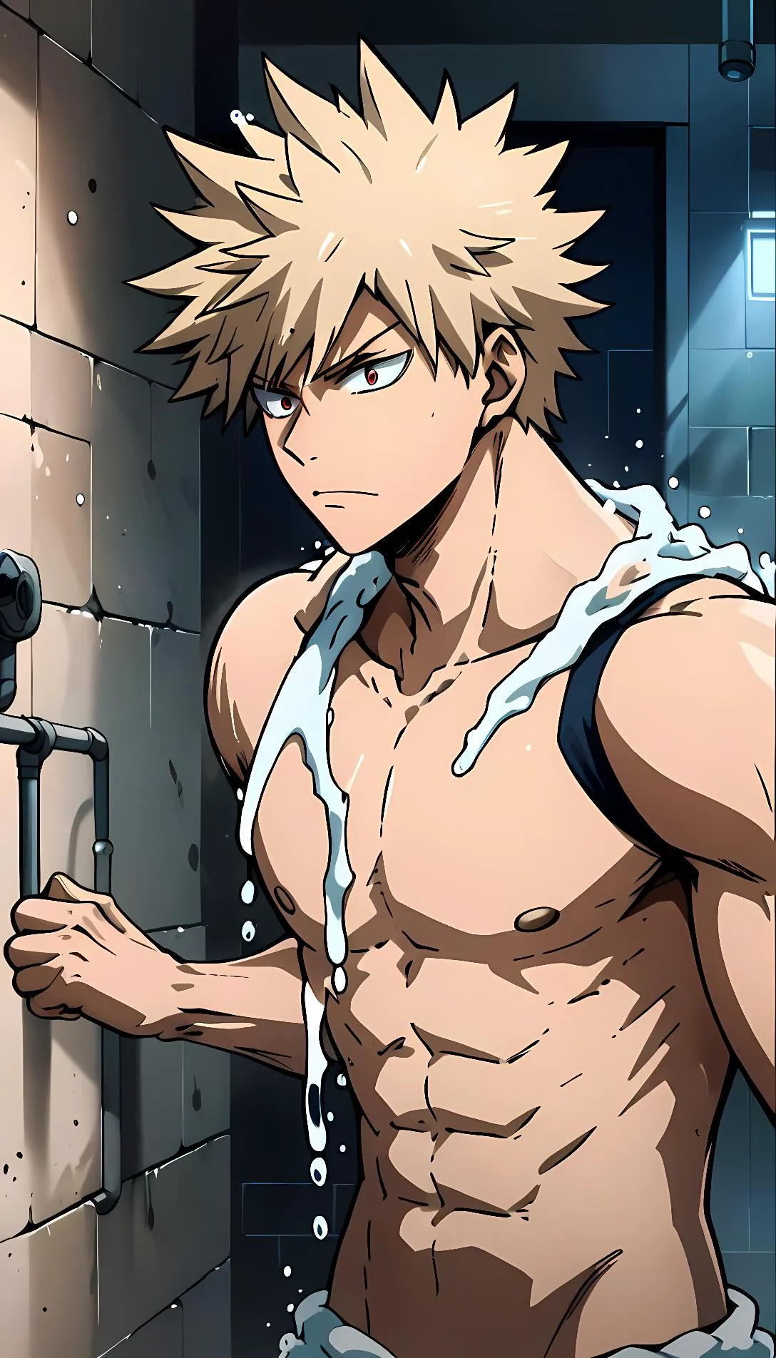 Museland-Showering with Dominance-EnemiesToLovers-MyHeroAcademia