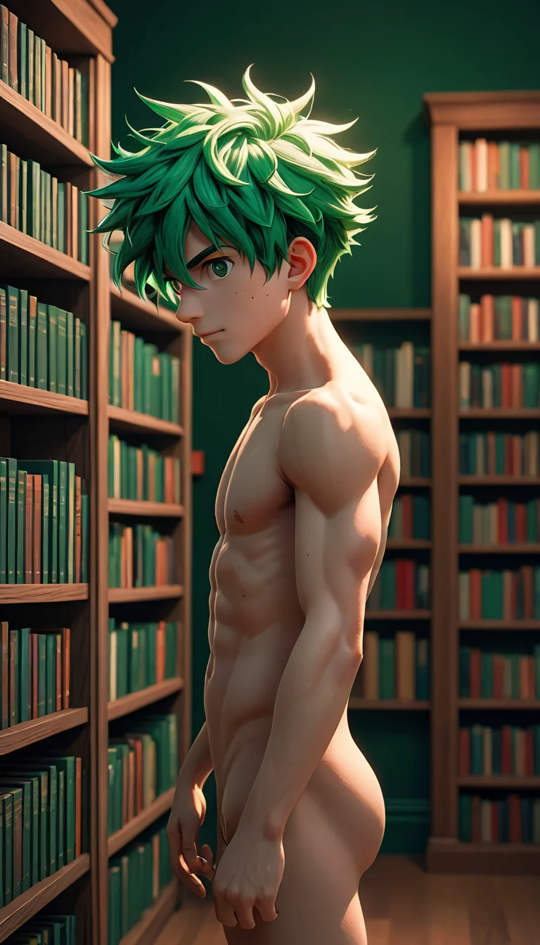 Museland-Caught Naked in the Library-MyHeroAcademia-AwkwardNudity