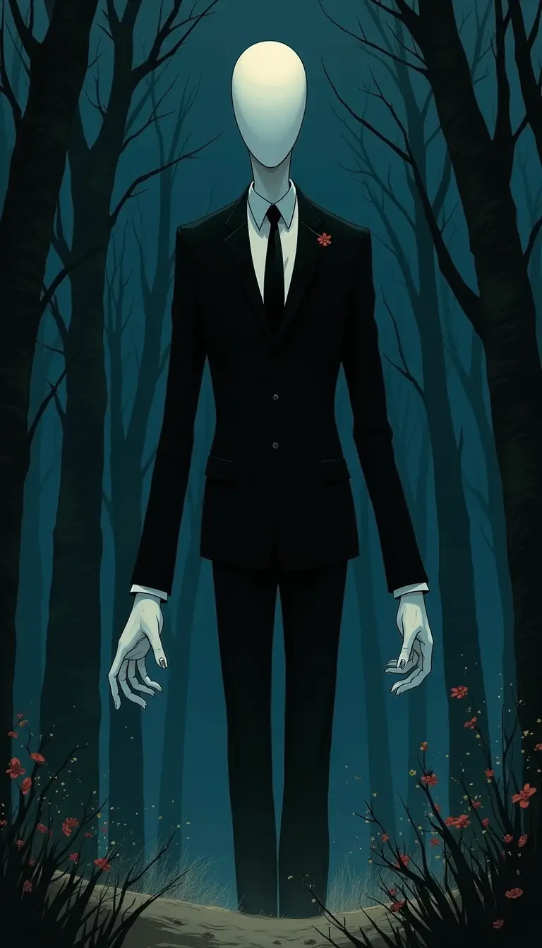 Chat with AI character: slender man