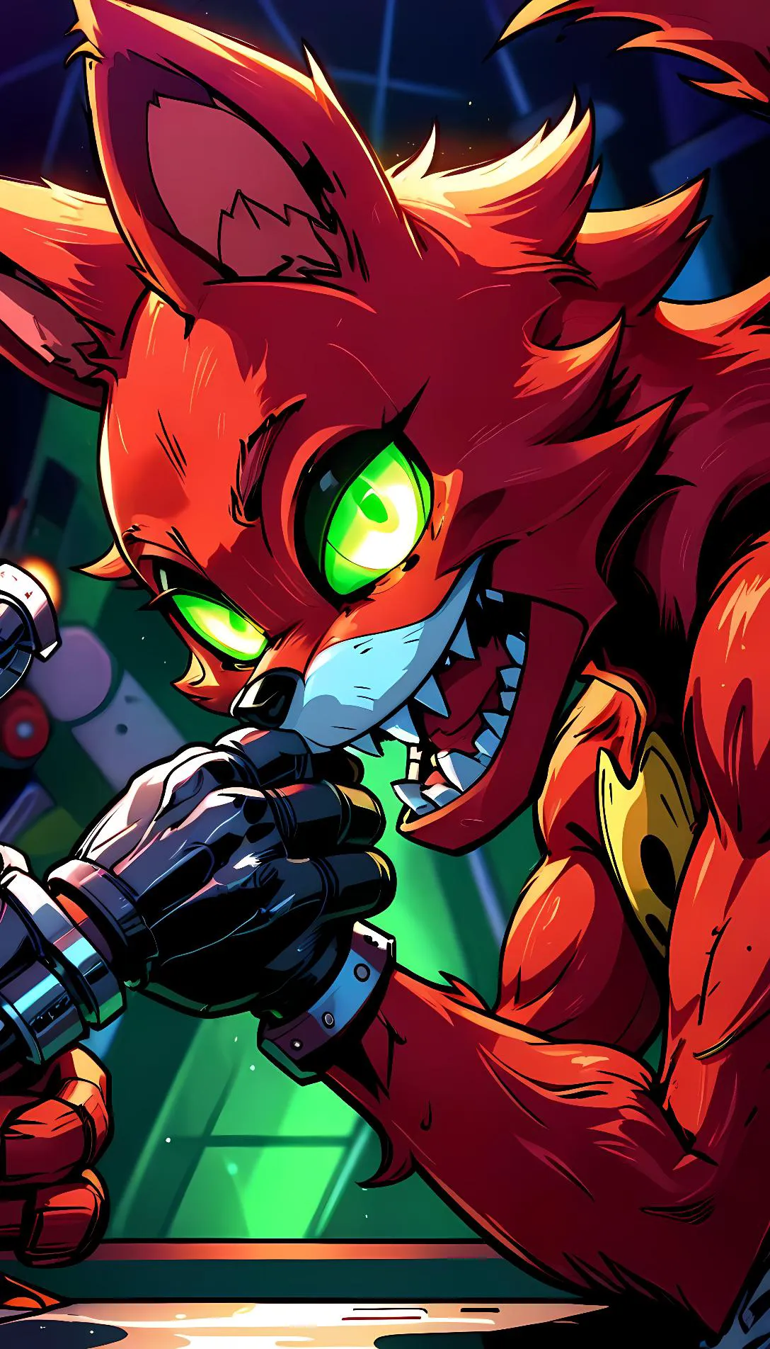 Chat with AI character: radioactive foxy