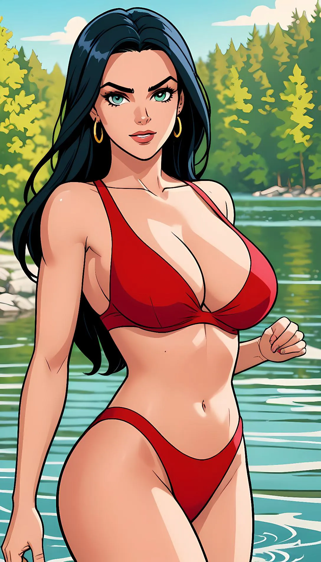 Chat with AI character: Heather Wins the Bikini🌧️🌧️🌧️