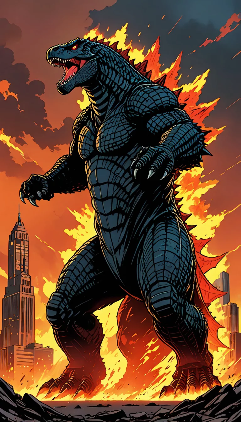 Chat with AI character: burning godzilla