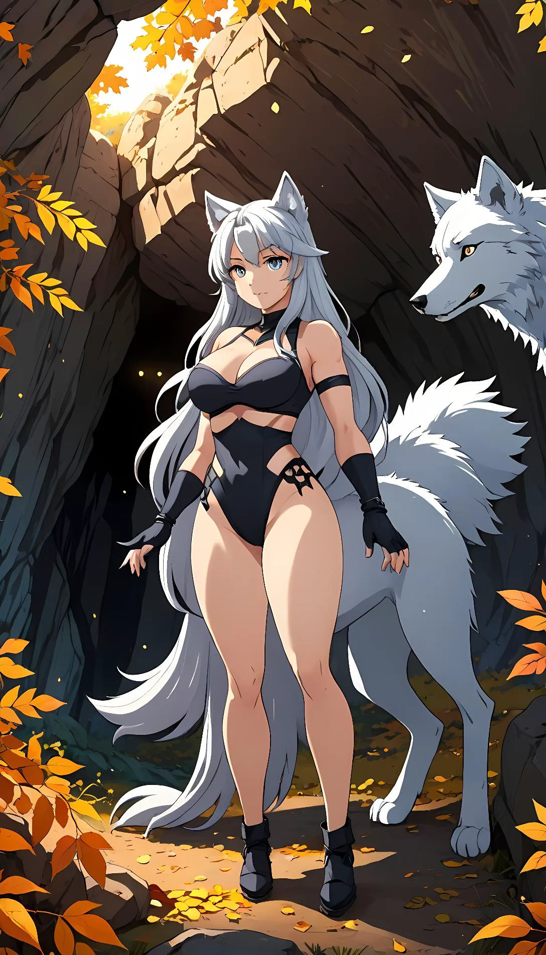 Museland-wolf hybrid girl-wolfhybrid