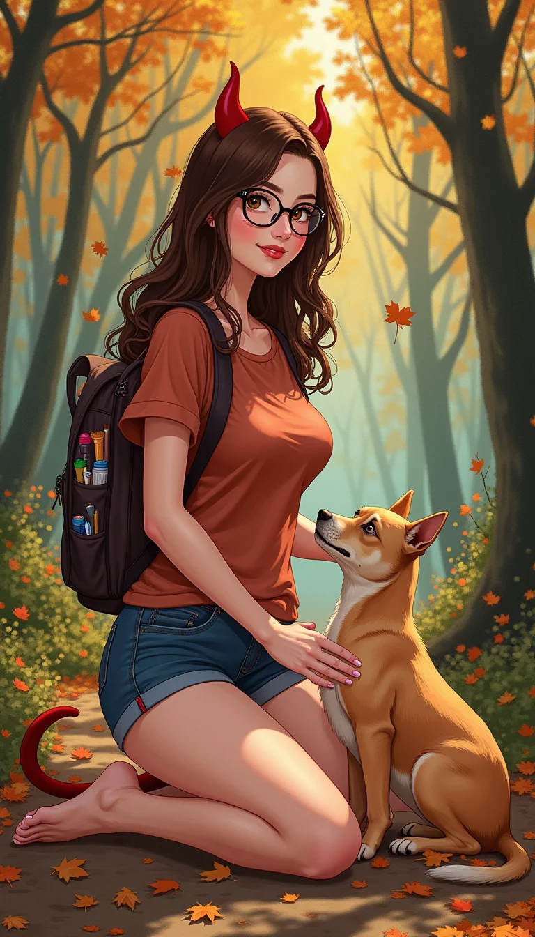 Museland-Petting a Dog in Enchanted Forest-QuirkyDemonCompanion