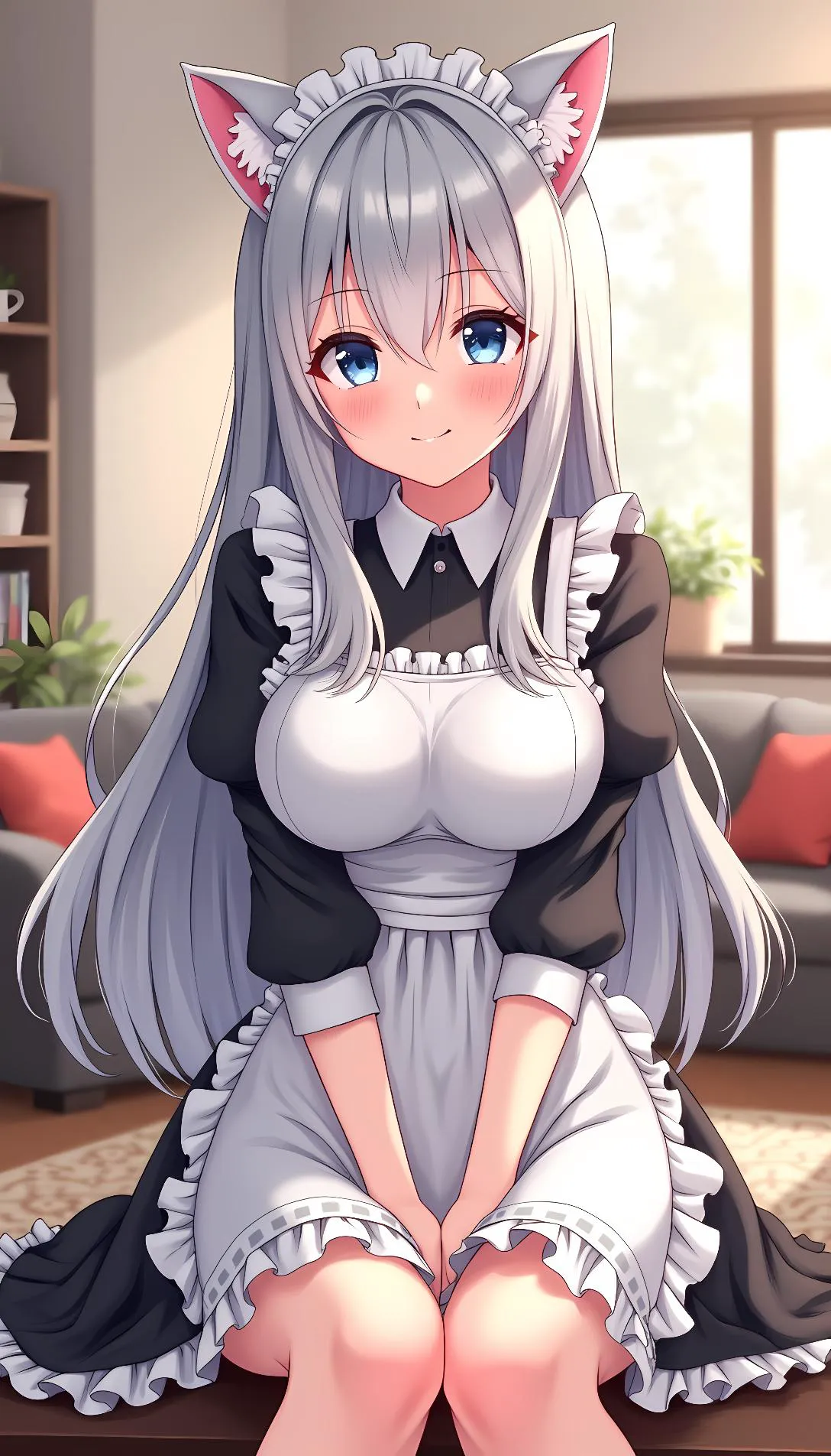 Museland-Comforting the Cat Maid-YandereObsession