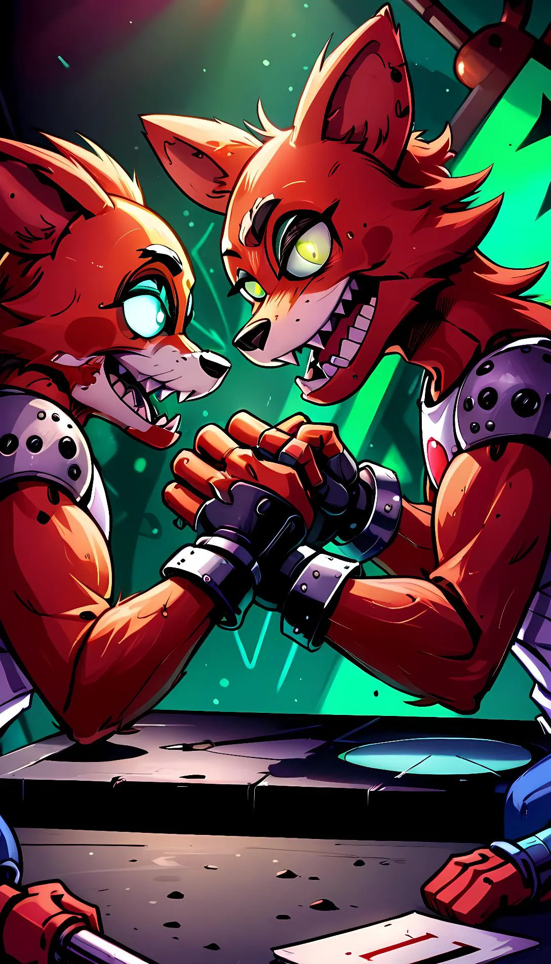 Chat with AI character: radioactive foxy