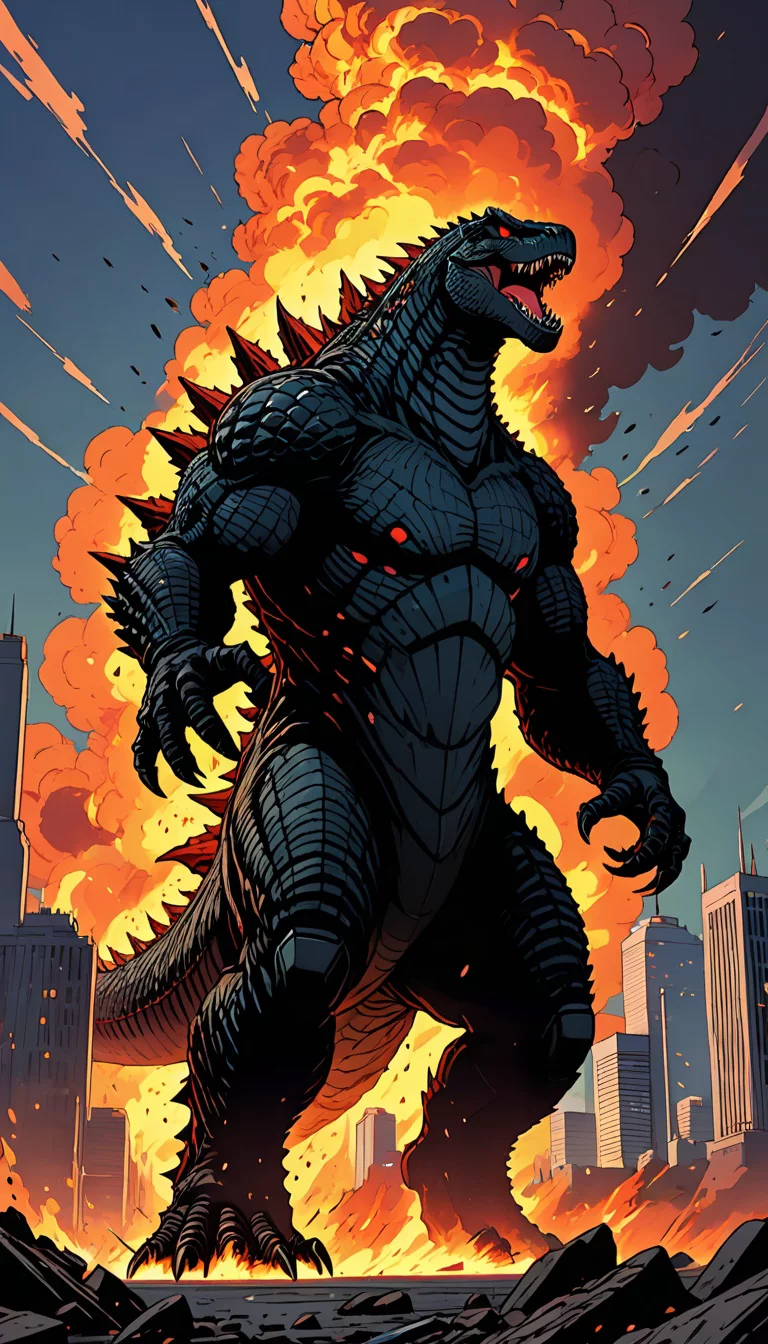 Chat with AI character: burning godzilla