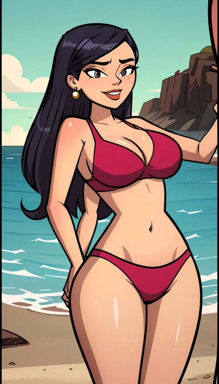 Chat with AI character: Heather Total Drama Red Bikini